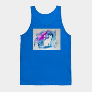 Cat in blue Tank Top